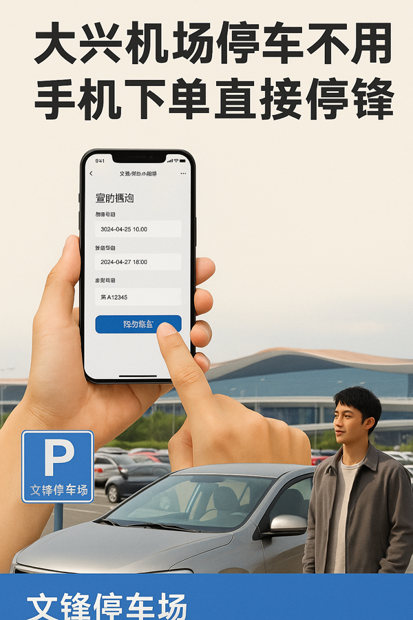 文鋒停車車主全程可視化，大興機場停車過程自己掌控